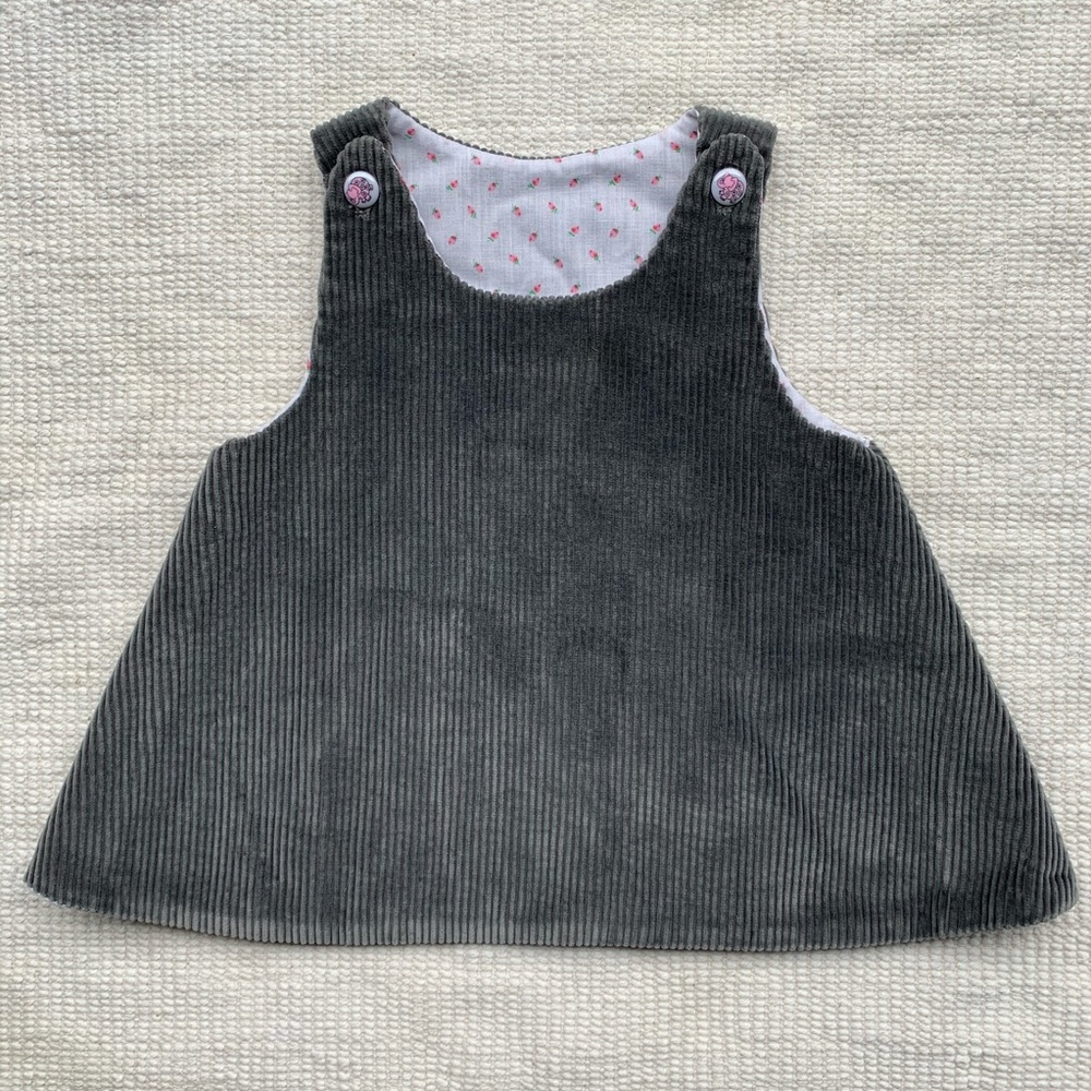 corduroy/ floral kid’s dress